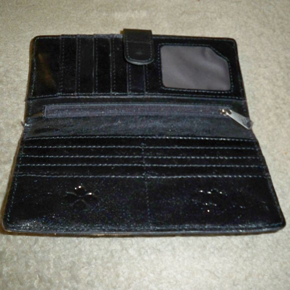 Patricia Nash Black & White Sunflower Handbag w/ Matching Wallet & Wristlet-EUC! - Picture 7 of 10